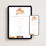 "autumn pumpkins" - Online Party Invitations in Pumpkin by Rebecca Durflinger - Mobile + desktop layout