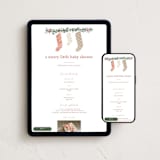 "merry little stockings" - Online Party Invitations in Cranberry by Rebecca Durflinger - Mobile + desktop layout