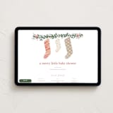 "merry little stockings" - Online Party Invitations in Cranberry by Rebecca Durflinger - Desktop layout