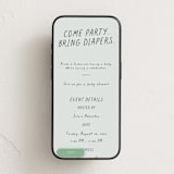 "Bring diapers" - Online Party Invitations in Mint by Lea Delaveris - Mobile layout