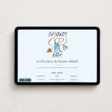 "Oh Howdy Baby!" - Online Party Invitations in Blueberry by Marjie Fedak - Desktop layout