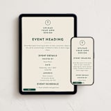 "Upload Your Own Design" - Online Party Invitations in Cream by Minted - Mobile + desktop layout