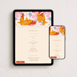 "efflorescent" - Online Party Invitations in Sunset by Olivia Raufman - Mobile + desktop layout
