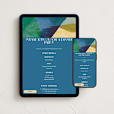 "Azul" - Online Party Invitations in Peacock by Carmia C. - Mobile + desktop layout