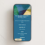 "Azul" - Online Party Invitations in Peacock by Carmia C. - Mobile layout