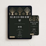 "Deco pattern" - Online Party Invitations in Onyx by Ana de Sousa - Mobile + desktop layout