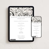 "marbled elegance" - Online Party Invitations in Dove by Carolyn Nicks - Mobile + desktop layout