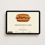 "BBQ" - Online Party Invitations in Mustard by Gwen Bedat - Desktop layout