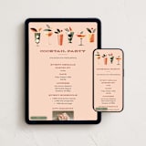 "Mid Mod Party" - Online Party Invitations in Peach Fizz by Three Kisses Studio - Mobile + desktop layout