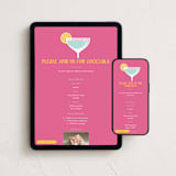 "Modern Cocktails" - Online Party Invitations in Flamingo by Maria Alou - Mobile + desktop layout