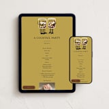 "A Cocktail Party" - Online Party Invitations in Golden by mo kelley - Mobile + desktop layout