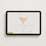 "dirty birthday martini" - Online Party Invitations in Raspberry by Carolyn Nicks - Desktop layout
