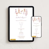 "cocktails and laughter" - Online Party Invitations in Orchid by Cass Loh - Mobile + desktop layout