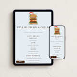 "Grillin' and Chillin'" - Online Party Invitations in Ketchup by Paper Sun Studio - Mobile + desktop layout