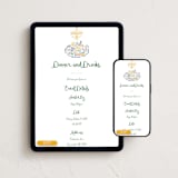"Dinner Table" - Online Party Invitations in Lemon by Jenna Holcomb - Mobile + desktop layout