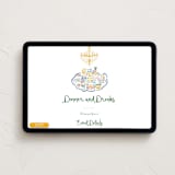 "Dinner Table" - Online Party Invitations in Lemon by Jenna Holcomb - Desktop layout