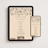"Breakfast with Coffee" - Online Party Invitations in Milk Coffee by Catilustre - Mobile + desktop layout