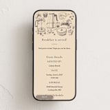 "Breakfast with Coffee" - Online Party Invitations in Milk Coffee by Catilustre - Mobile layout