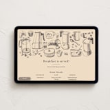 "Breakfast with Coffee" - Online Party Invitations in Milk Coffee by Catilustre - Desktop layout