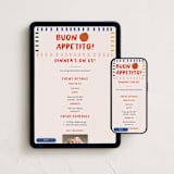 "Buon Appetito!" - Online Party Invitations in Capri by Julia Starr - Mobile + desktop layout