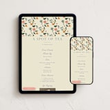 "Rustic Floral Print" - Online Party Invitations in Butter by Becky Nimoy - Mobile + desktop layout
