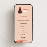 "Sushi" - Online Party Invitations in Salmon by Gwen Bedat - Mobile layout