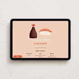 "Sushi" - Online Party Invitations in Salmon by Gwen Bedat - Desktop layout