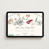 "Hook, Line, Party Time" - Online Party Invitations in Seashell by Sarah Rosenthal - Desktop layout