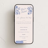 "Blue and White Carnations" - Online Party Invitations in Cobalt by 2birdstone - Mobile layout