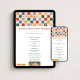 "Checkerboard" - Online Party Invitations in Beachside by 2birdstone - Mobile + desktop layout
