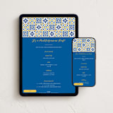 "Mediterranean Feast" - Online Party Invitations in Ocean by Zani van Zyl - Mobile + desktop layout