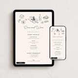 "Dine and Wine!" - Online Party Invitations in Latte by Sherley Ferreira - Mobile + desktop layout