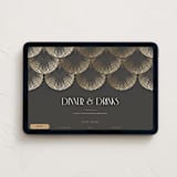 "Deco Drinks" - Online Party Invitations in Charcoal by Robert and Stella - Desktop layout