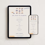 "Sushi Roll" - Online Party Invitations in Bluefin by Natalie Rae - Mobile + desktop layout