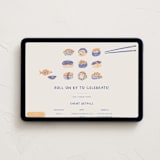 "Sushi Roll" - Online Party Invitations in Bluefin by Natalie Rae - Desktop layout
