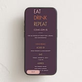 "Grown- ups" - Online Party Invitations in Aubergine by Heather Schertzer - Mobile layout
