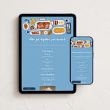 "Brunch Celebration" - Online Party Invitations in Cornflower by Sierra Lee - Mobile + desktop layout