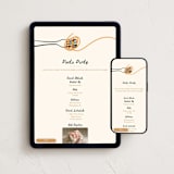 "Pasta Social Club" - Online Party Invitations in Crema by Ana Claudia Sharpe - Mobile + desktop layout