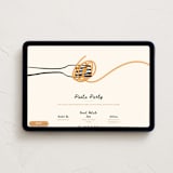 "Pasta Social Club" - Online Party Invitations in Crema by Ana Claudia Sharpe - Desktop layout