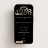 "Leafy Crest" - Online Party Invitations in Ebony by Anna Black - Mobile layout