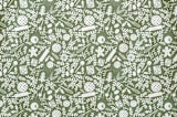 "A Baker's Holiday" - Mitt and Potholder Set in Sage by Jaclyn Ruble - Detail