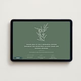 "Initial" - Online Rehearsal Dinner Invitations in Sage by Jennifer Postorino - Desktop layout