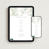 "Greenery Swash" - Online Rehearsal Dinner Invitations in Linen by Robert and Stella - Mobile + desktop layout