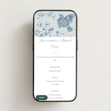 "Empire" - Online Rehearsal Dinner Invitations in Dusty Blue by Jennifer Postorino - Mobile layout