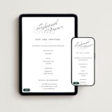 "Forever" - Online Rehearsal Dinner Invitations in Onyx by Hudson meet Rose - Mobile + desktop layout