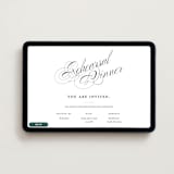 "Forever" - Online Rehearsal Dinner Invitations in Onyx by Hudson meet Rose - Desktop layout