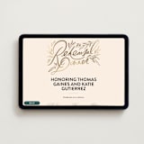 "Dinner Fleur" - Online Rehearsal Dinner Invitations in Almond by Julie Murray - Desktop layout