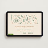 "Eating and drinking" - Online Rehearsal Dinner Invitations in Kale by Creo Study - Desktop layout