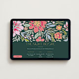 "Bold Flora" - Online Rehearsal Dinner Invitations in Pine by Stellax Creative - Desktop layout
