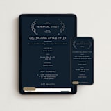 "Chateau Frame" - Online Rehearsal Dinner Invitations in Midnight by Holly Whitcomb - Mobile + desktop layout